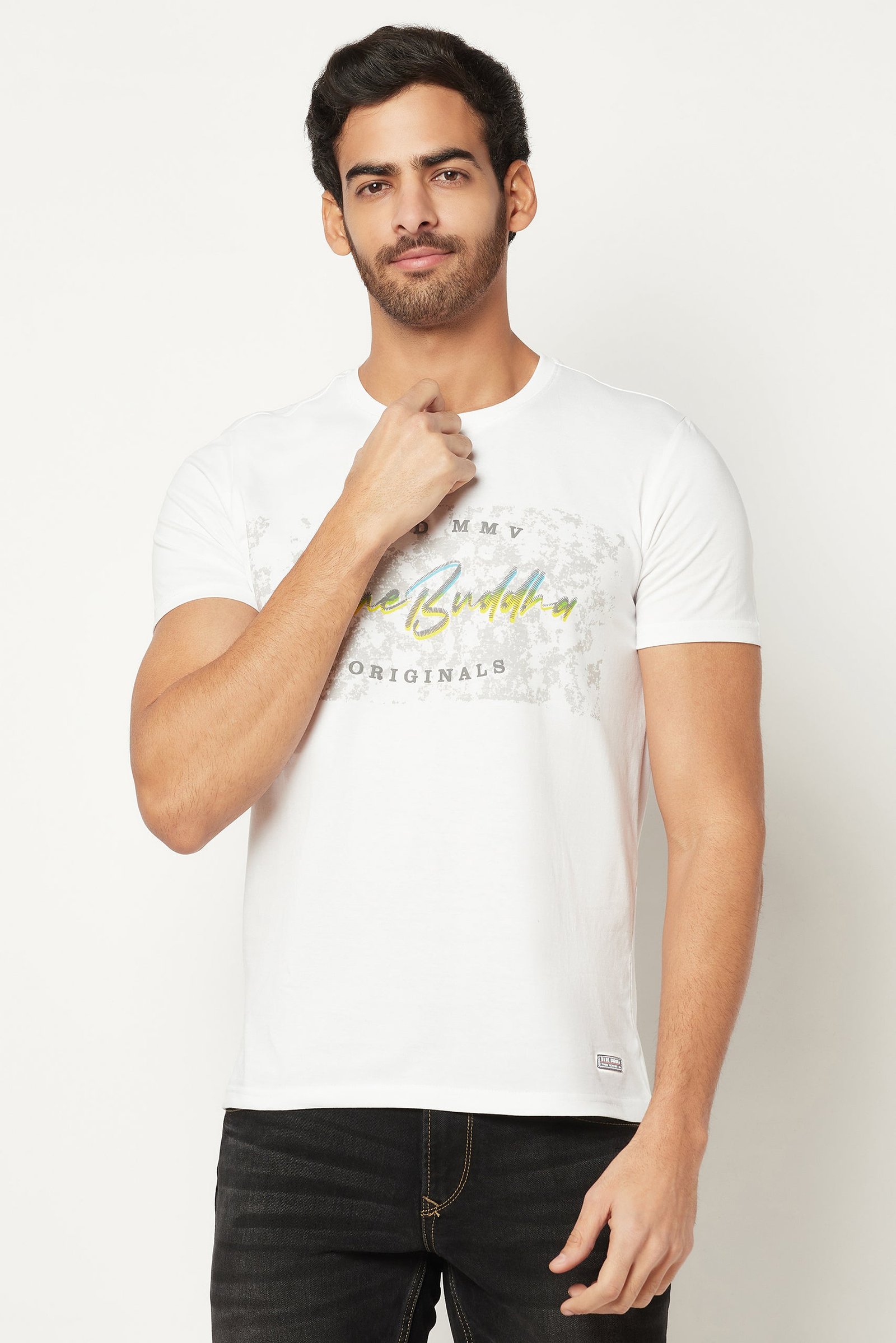 White Printed T-Shirt